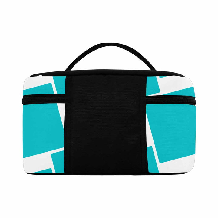 Cosmetic Bag Sea Blue Grid Print - Bags | Cosmetic Bags