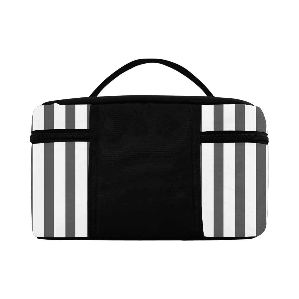 Cosmetic Bag Stripe - Grey Bag,travel Case - Bags | Cosmetic Bags