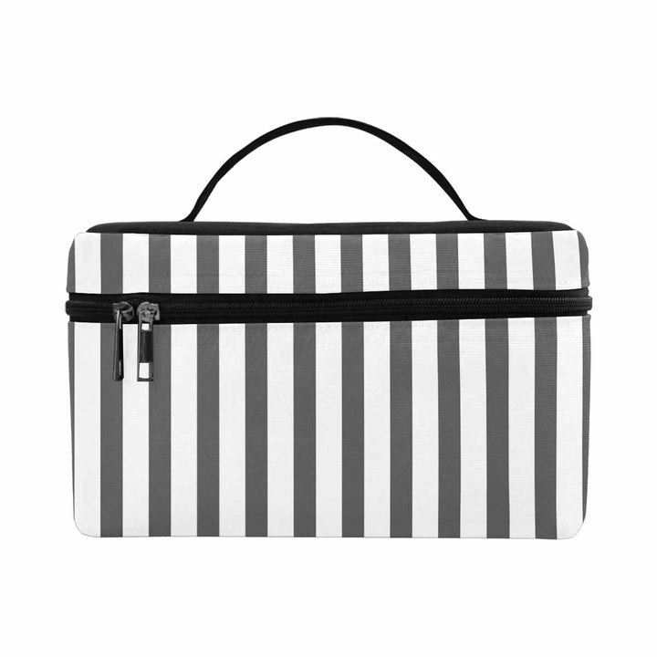 Cosmetic Bag Stripe - Grey Bag,travel Case - Bags | Cosmetic Bags