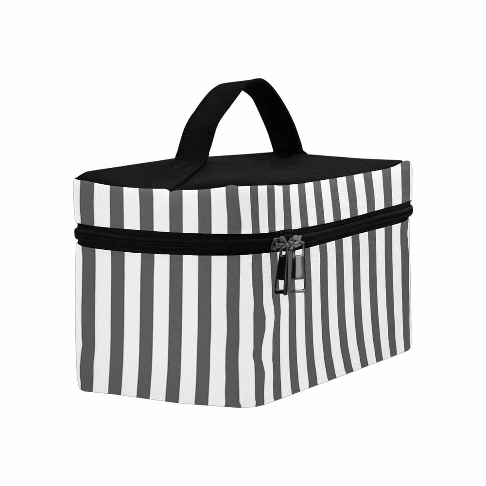 Cosmetic Bag Stripe - Grey Bag,travel Case - Bags | Cosmetic Bags