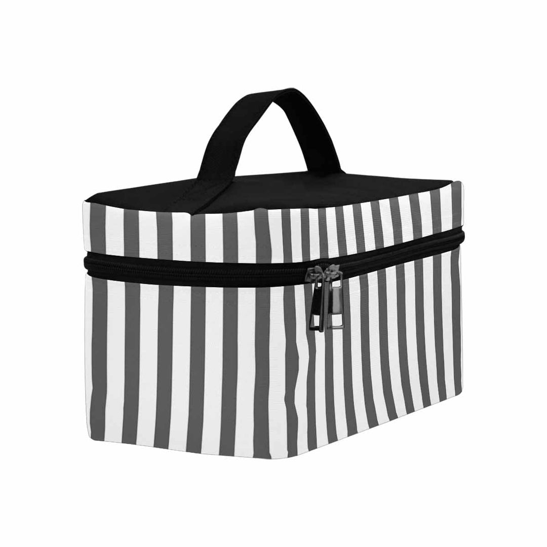 Cosmetic Bag Stripe - Grey Bag,travel Case - Bags | Cosmetic Bags