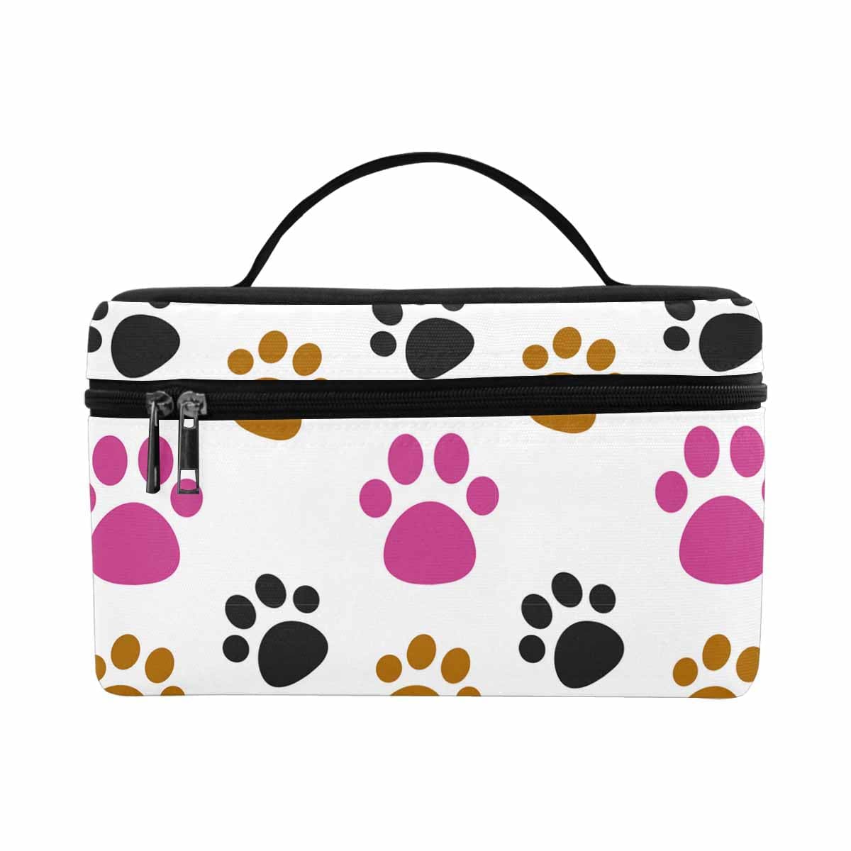 Cosmetic Bag Tri-color Paws - White Bag,travel Case - Bags | Cosmetic Bags