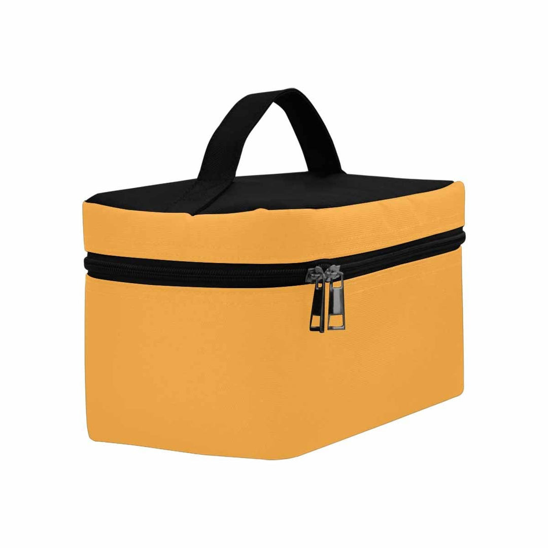 Cosmetic Bag - Yellow Orange Travel Case - Bags/Cosmetic Bags