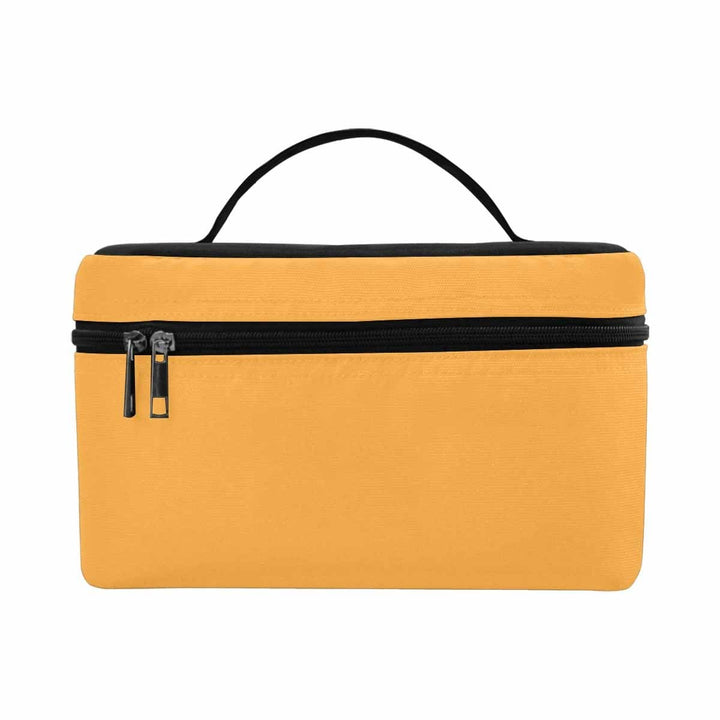 Cosmetic Bag - Yellow Orange Travel Case - Bags/Cosmetic Bags