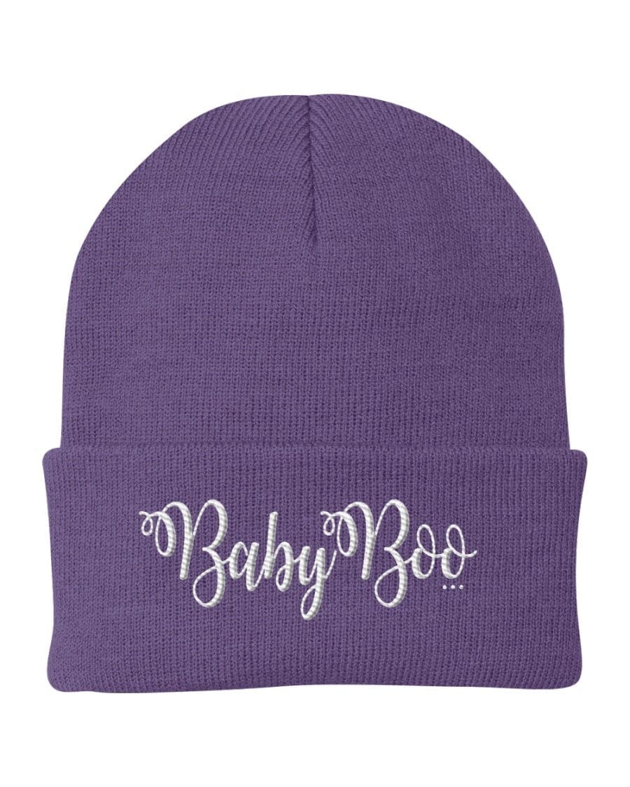 Cuffed Beanie Knit Cap - Baby Boo Embroidered Graphic Hat / Yupoong - Unisex