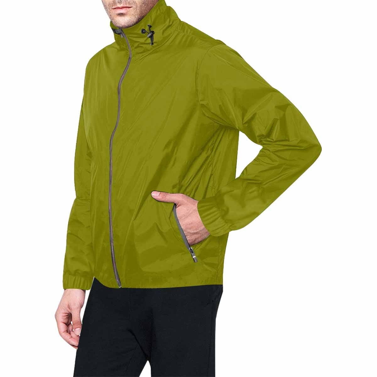 Dark Olive Green Hooded Windbreaker Jacket - Men / Women - Mens | Jackets