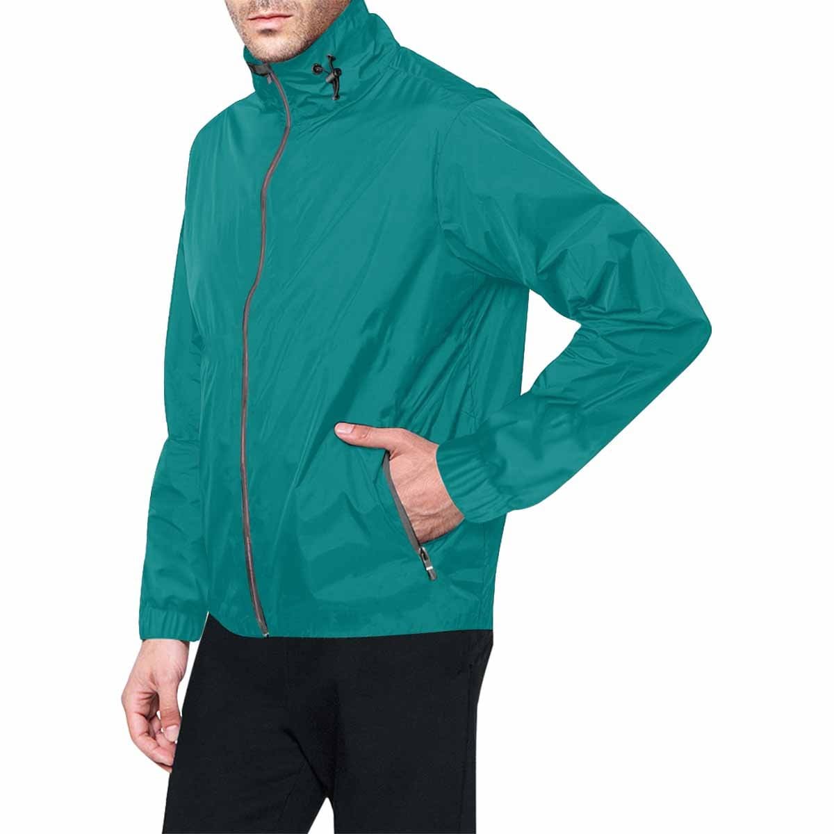 Dark Teal Green Hooded Windbreaker Jacket - Men / Women - Mens | Jackets