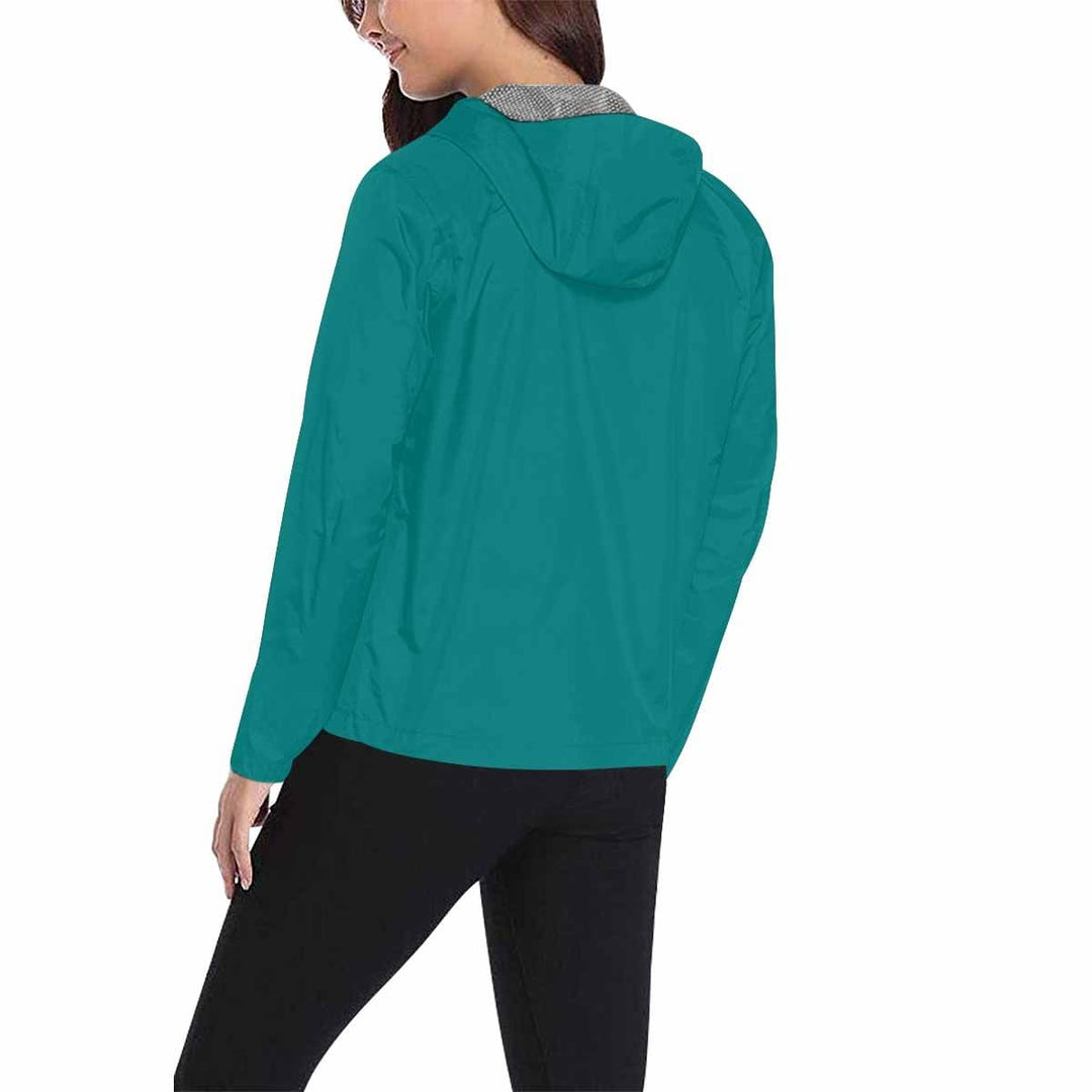 Dark Teal Green Hooded Windbreaker Jacket - Men / Women - Mens | Jackets