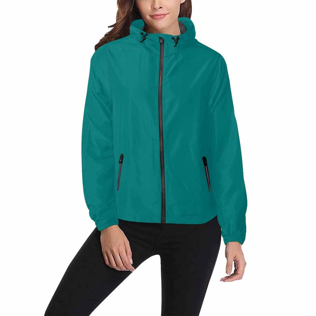 Dark Teal Green Hooded Windbreaker Jacket - Men / Women - Mens | Jackets