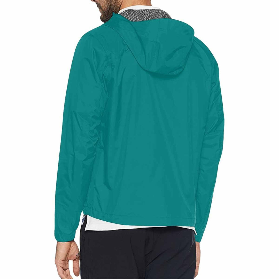 Dark Teal Green Hooded Windbreaker Jacket - Men / Women - Mens | Jackets