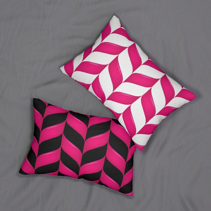 Decorative Lumbar Throw Pillow - Pink Chevron Pattern - Decorative/Throw