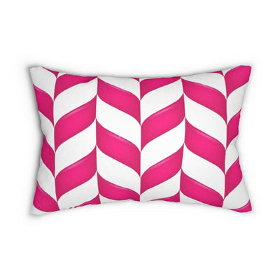 Decorative Lumbar Throw Pillow Pink Chevron Pattern - Decorative | Throw