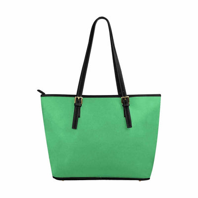 Large Leather Tote Shoulder Bag - Emerald Green - Bags | Leather Tote Bags