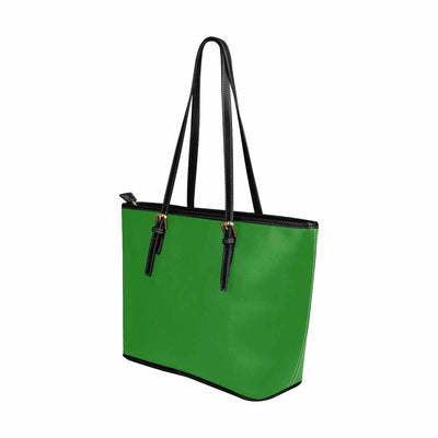 Large Leather Tote Shoulder Bag - Forest Green - Bags | Leather Tote Bags