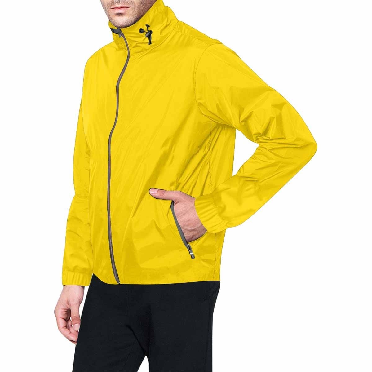 Gold Yellow Hooded Windbreaker Jacket - Men / Women - Mens | Jackets