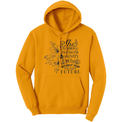 Graphic Hoodie She Is Clothed In Strength Womens Ladies Top - Unisex | Hoodies