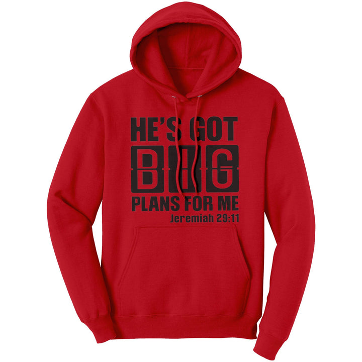 Graphic Hoodie Sweatshirt He’s Got Big Plans for me Hooded Shirt - Unisex