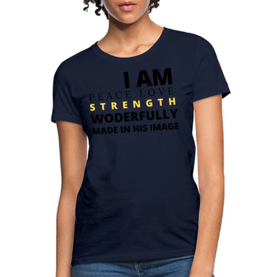 Graphic T-shirt i Am Peace Love Strength And Wonderfully Made Graphic Tee