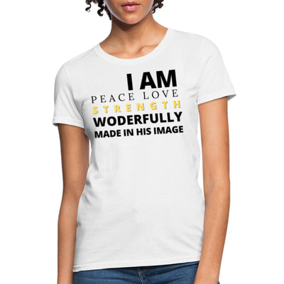 Graphic T-shirt i Am Peace Love Strength And Wonderfully Made Graphic Tee