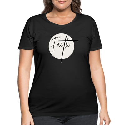 Graphic Tee Faith Word Art Womens Plus Size Curvy T-shirt - Womens | T-Shirts