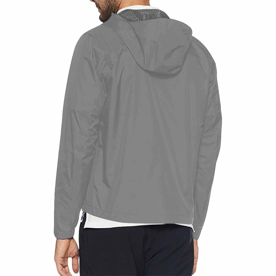 Gray Hooded Windbreaker Jacket - Men / Women - Mens | Jackets | Windbreakers