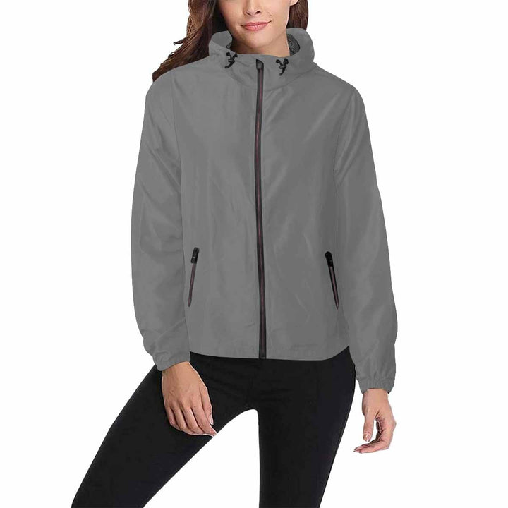 Gray Hooded Windbreaker Jacket - Men / Women - Mens | Jackets | Windbreakers