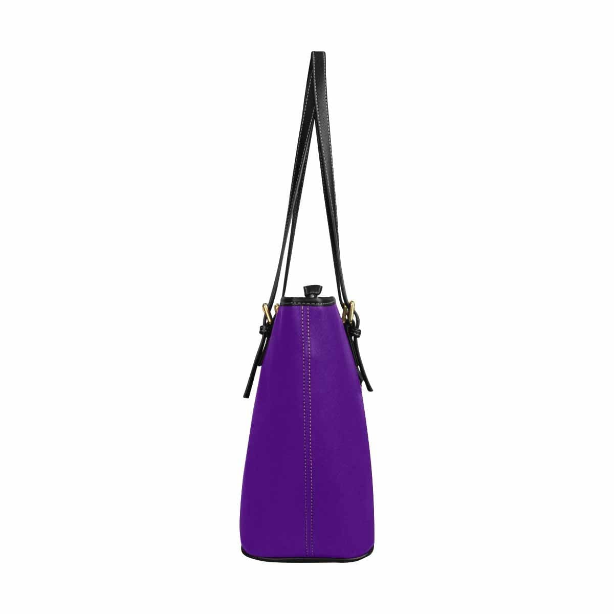 Large Leather Tote Shoulder Bag - Indigo Purple - Bags | Leather Tote Bags