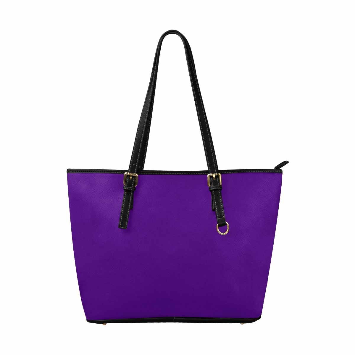 Large Leather Tote Shoulder Bag - Indigo Purple - Bags | Leather Tote Bags