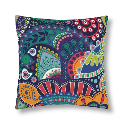 Indoor Or Outdoor Throw Pillow Blue Floral - Decorative | Throw Pillows | Indoor