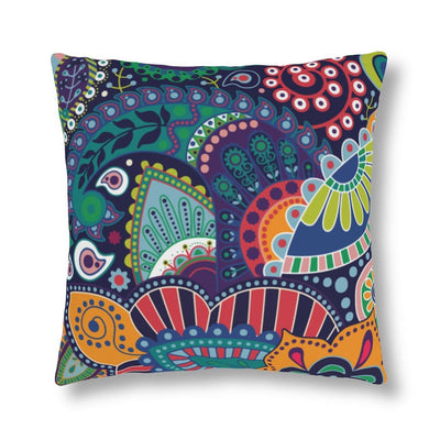 Indoor Or Outdoor Throw Pillow Blue Floral - Decorative | Throw Pillows | Indoor
