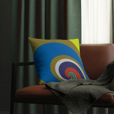 Indoor Or Outdoor Throw Pillow Retro Multicolor Vintage Print S3 - Decorative |