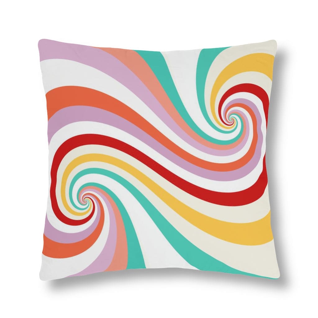 Indoor Or Outdoor Throw Pillow Retro Multicolor Vintage Print S8 - Decorative |