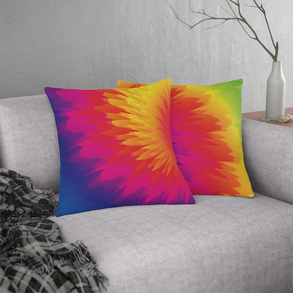 Indoor Or Outdoor Throw Pillow Tye Dye Geometric Print - Decorative | Throw