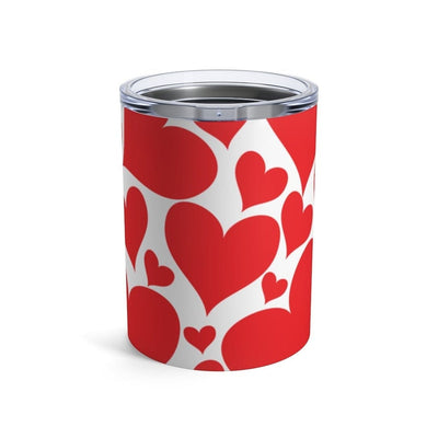 Insulated Tumbler 10oz Love Red Hearts Pattern - Decorative | Tumblers