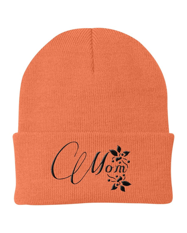 Knit Cap / Mom Embroidered Hat - Unisex | Embroidered Knit Hats