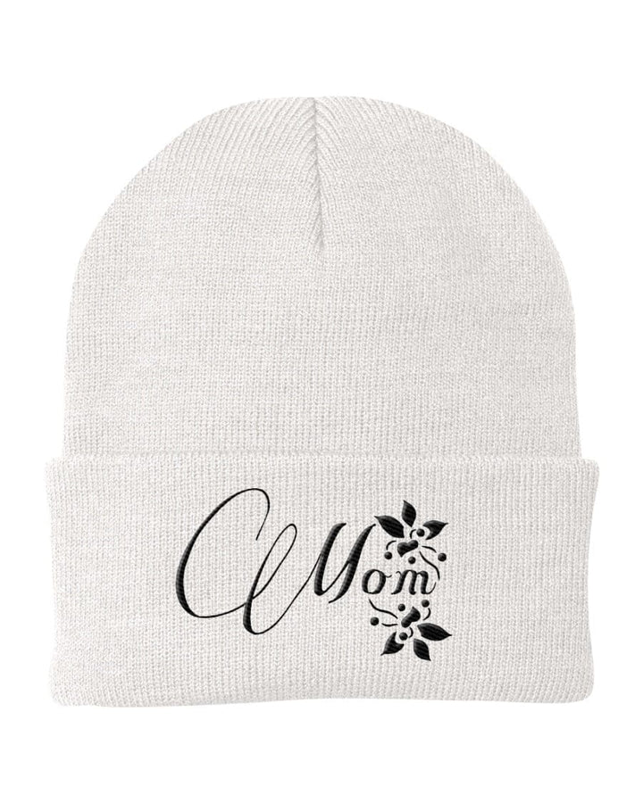 Knit Cap / Mom Embroidered Hat - Unisex | Embroidered Knit Hats