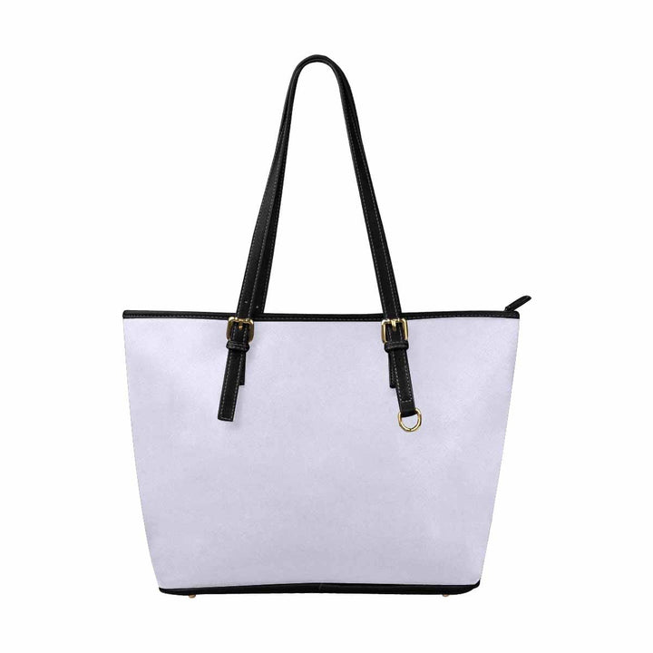 Large Leather Tote Shoulder Bag - Lavender Purple - Bags | Leather Tote Bags