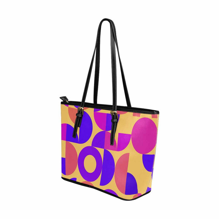 Large Leather Tote Shoulder Bag - Multicolor Handbag - Bags | Leather Tote Bags