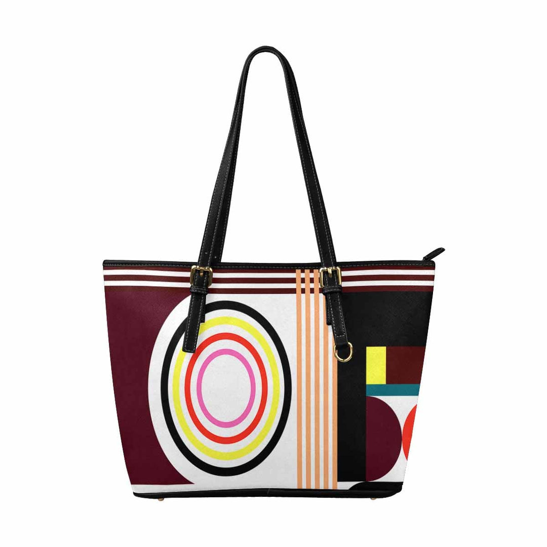 Large Leather Tote Shoulder Bag - Multicolor Handbag - Bags | Leather Tote Bags