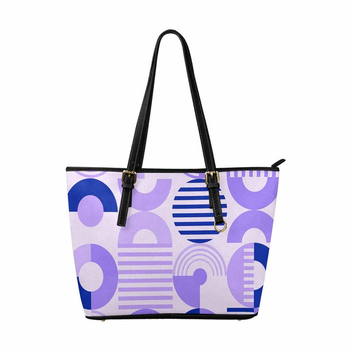 Large Leather Tote Shoulder Bag - Purple Multicolor Handbag - Bags | Leather