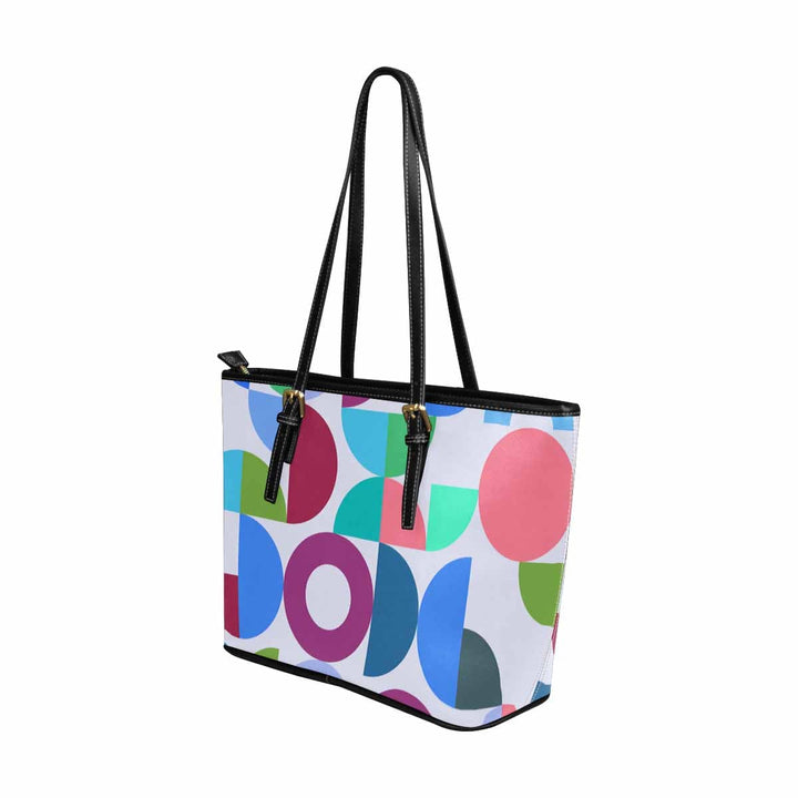 Large Leather Tote Shoulder Bag - Multicolor Handbag - Bags | Leather Tote Bags