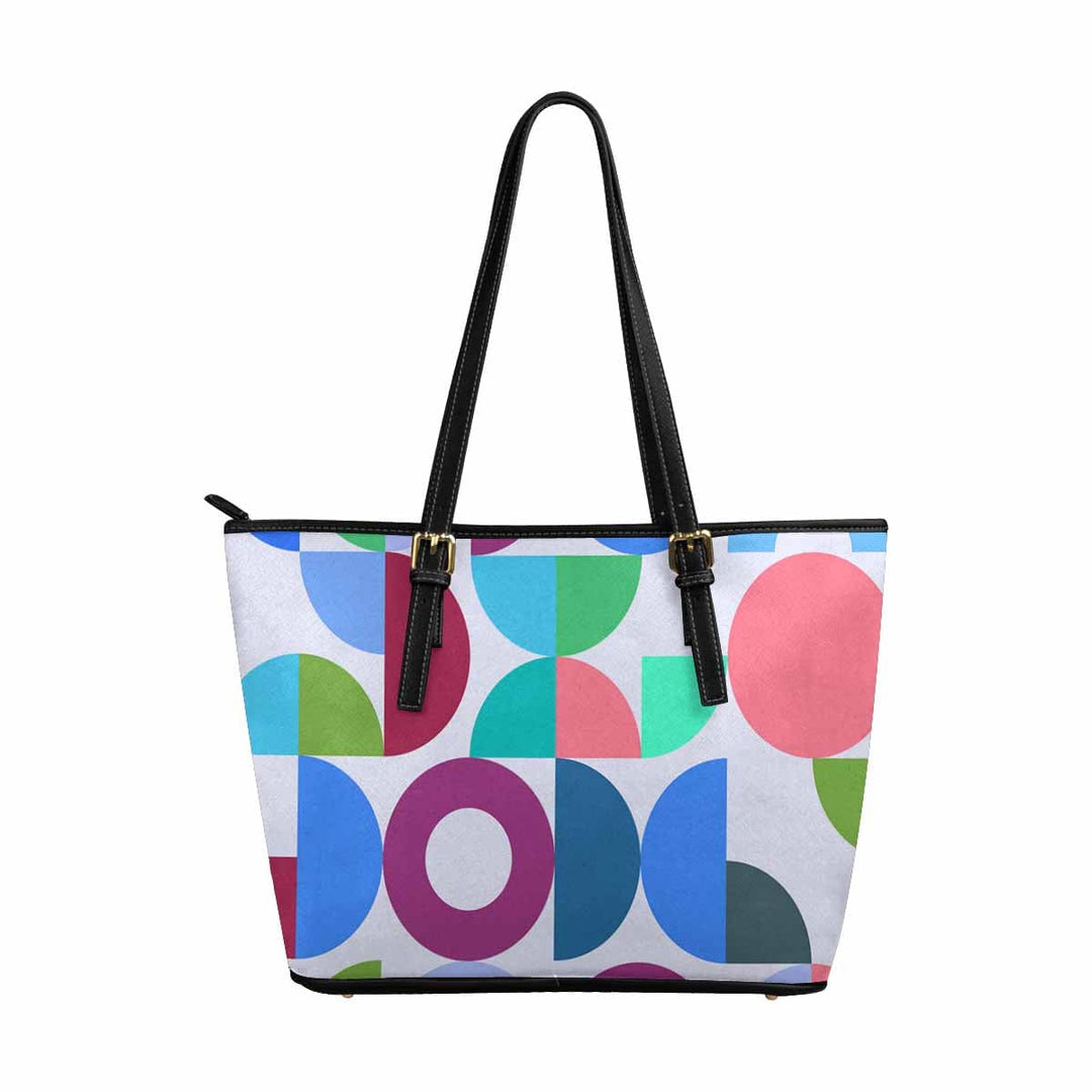 Large Leather Tote Shoulder Bag - Multicolor Handbag - Bags | Leather Tote Bags