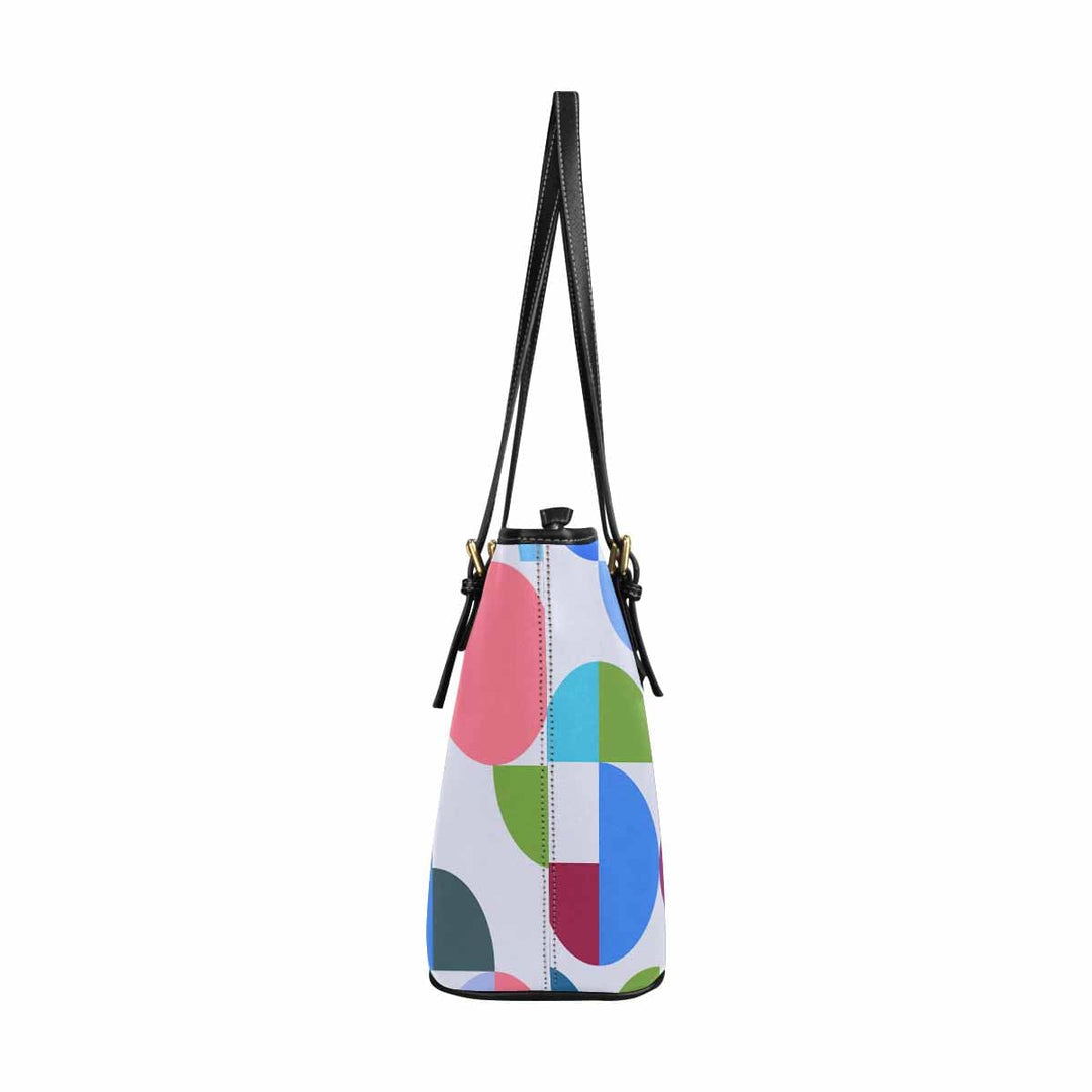 Large Leather Tote Shoulder Bag - Multicolor Handbag - Bags | Leather Tote Bags