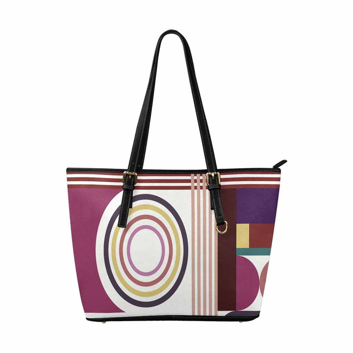 Large Leather Tote Shoulder Bag - Multicolor Handbag - Bags | Leather Tote Bags