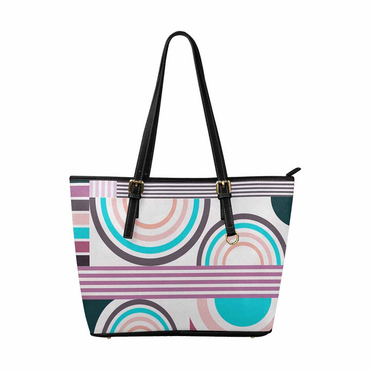 Large Leather Tote Shoulder Bag - Multicolor Handbag - Bags | Leather Tote Bags