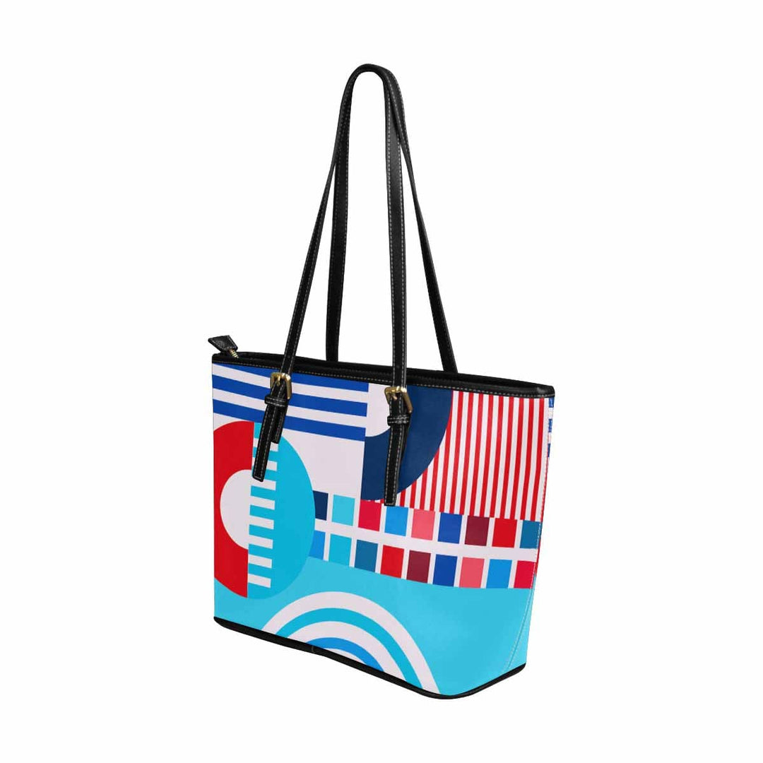 Large Leather Tote Shoulder Bag - Multicolor Handbag - Bags | Leather Tote Bags