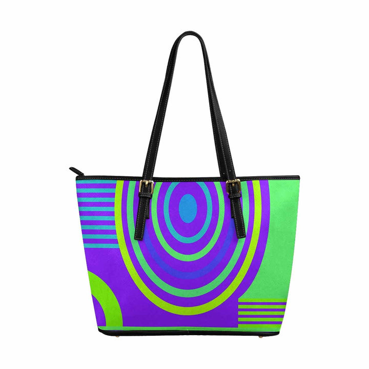 Large Leather Tote Shoulder Bag - Multicolor Handbag - Bags | Leather Tote Bags