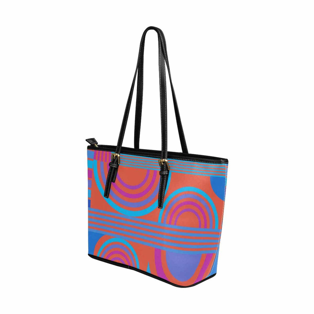 Large Leather Tote Shoulder Bag - Multicolor Handbag - Bags | Leather Tote Bags