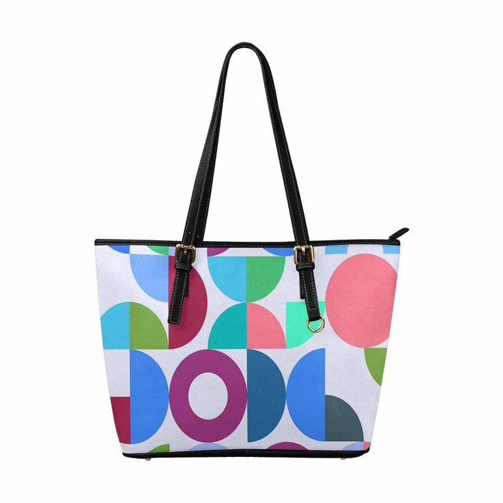 Large Leather Tote Shoulder Bag - Multicolor Handbag - Bags | Leather Tote Bags