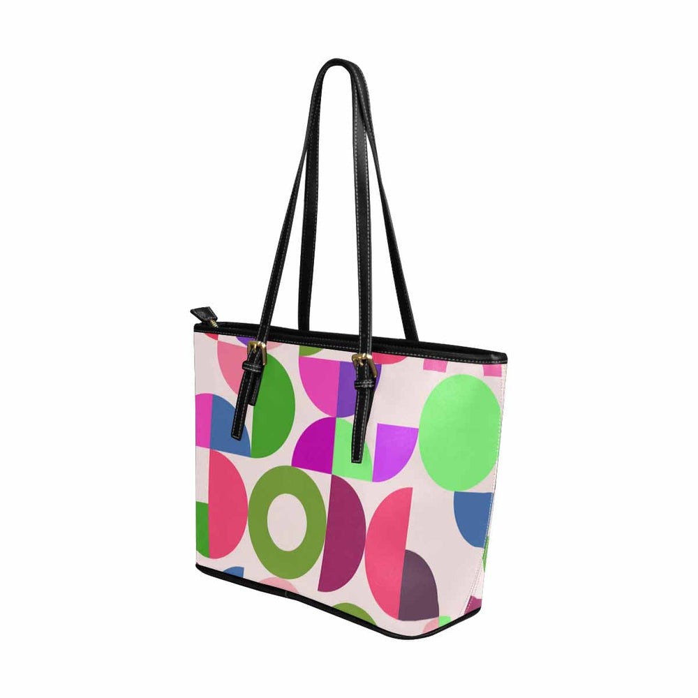 Large Leather Tote Shoulder Bag - Multicolor Handbag - Bags | Leather Tote Bags